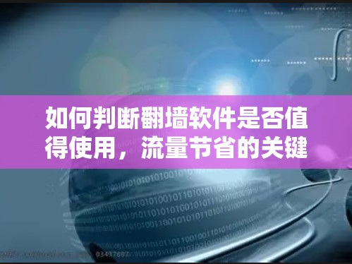 如何判断翻墙软件是否值得使用,流量节省的关键因素 如何判断翻墙软件是否值得使用,流量节省的关键因素