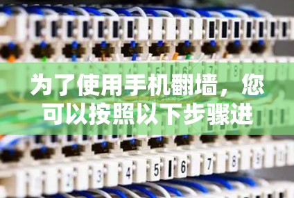 为了使用手机翻墙,您可以按照以下步骤进行操作 为了使用手机翻墙,您可以按照以下步骤进行操作