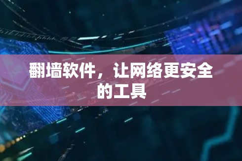 翻墙软件,让网络更安全的工具 翻墙软件,让网络更安全的工具
