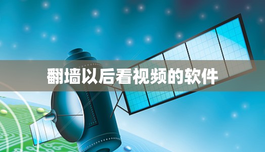 翻墙以后看视频的软件 翻墙以后看视频的软件