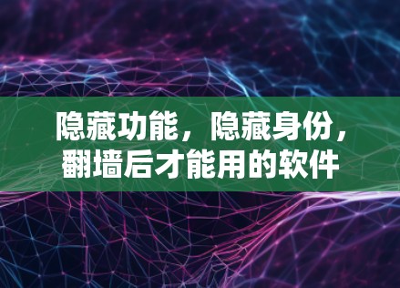 隐藏功能,隐藏身份,翻墙后才能用的软件 隐藏功能,隐藏身份,翻墙后才能用的软件