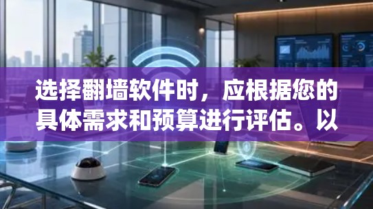 选择翻墙软件时，应根据您的具体需求和预算进行评估。以下是一个 organized的指南，帮助您做出明智的选择