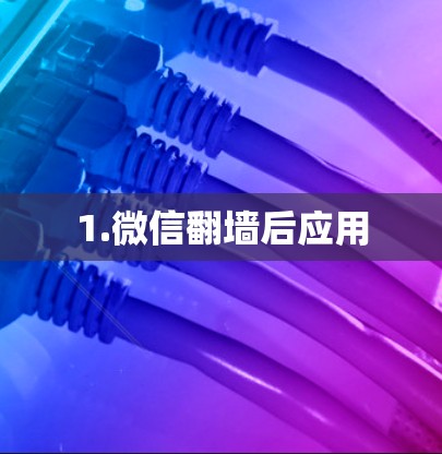 1.微信翻墙后应用 1.微信翻墙后应用