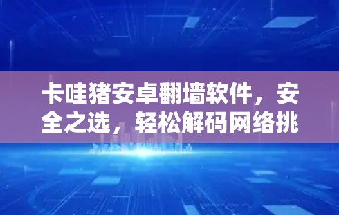 卡哇猪安卓翻墙软件，安全之选，轻松解码网络挑战