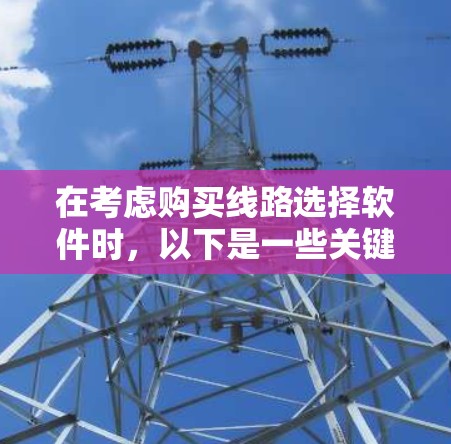 在考虑购买线路选择软件时，以下是一些关键步骤和综合评估