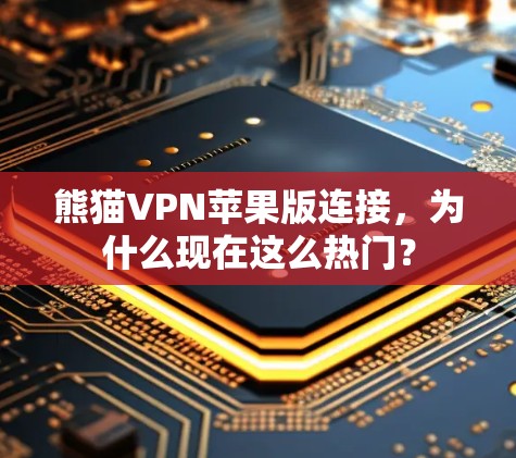 熊猫VPN苹果版连接，为什么现在这么热门？