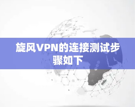 旋风VPN的连接测试步骤如下