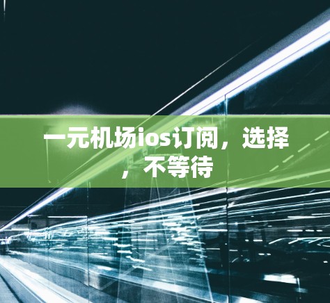 一元机场ios订阅，选择，不等待