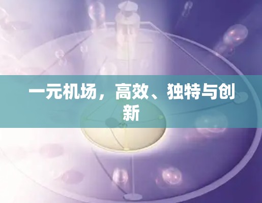 一元机场，高效、独特与创新