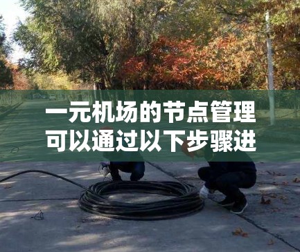 一元机场的节点管理可以通过以下步骤进行优化 一元机场的节点管理可以通过以下步骤进行优化