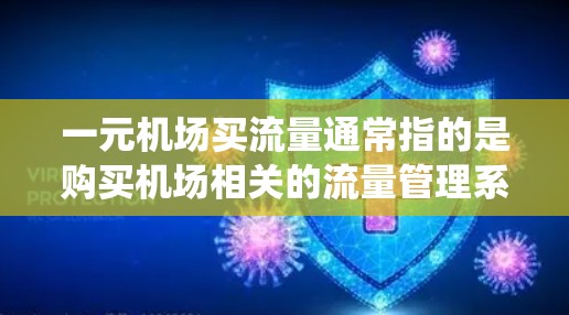 一元机场买流量通常指的是购买机场相关的流量管理系统或设备，以优化机场的运营和旅客体验。以下是关于如何购买和利用一元机场流量管理产品的步骤和建议