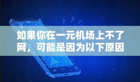 如果你在一元机场上不了网，可能是因为以下原因