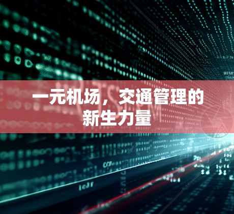 一元机场，交通管理的新生力量