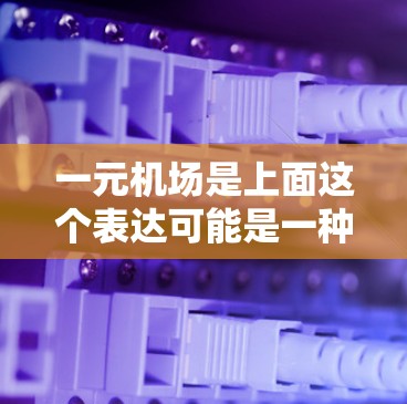 一元机场是上面这个表达可能是一种比喻或隐喻，具体含义可能有多个解读