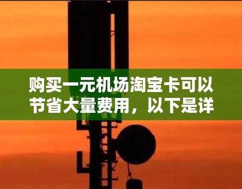 购买一元机场淘宝卡可以节省大量费用，以下是详细的步骤和注意事项，帮助您顺利完成购买