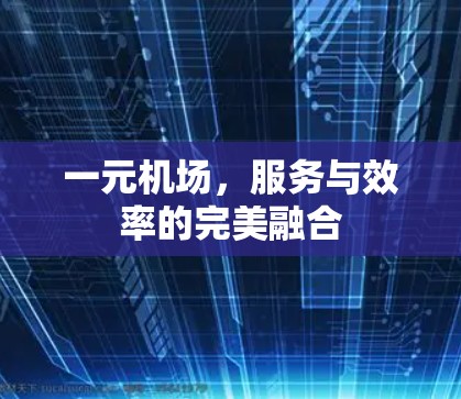 一元机场，服务与效率的完美融合