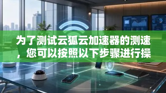 为了测试云狐云加速器的测速，您可以按照以下步骤进行操作