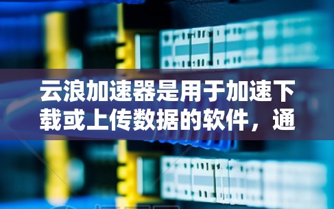 云浪加速器是用于加速下载或上传数据的软件,通常用于提升下载速度。如果用户遇到云浪加速器稳定连接的问题,可能需要以下几种方法来解决 云浪加速器是用于加速下载或上传数据的软件,通常用于提升下载速度。如果用户遇到云浪加速器稳定连接的问题,可能需要以下几种方法来解决