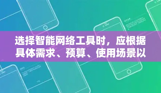 选择智能网络工具时，应根据具体需求、预算、使用场景以及用户反馈进行综合考量。以下是对各工具特点的总结