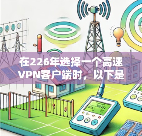 在226年选择一个高速VPN客户端时，以下是一些关键考虑的因素和推荐