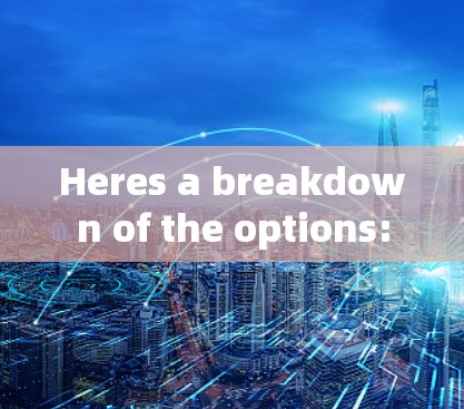 Heres a breakdown of the options: Heres a breakdown of the options: