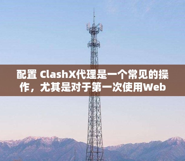 配置 ClashX代理是一个常见的操作，尤其是对于第一次使用Web浏览器的用户。以下是一些基本的步骤，帮助您顺利配置ClashX代理
