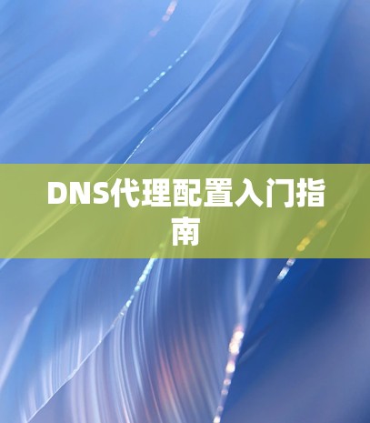 DNS代理配置入门指南