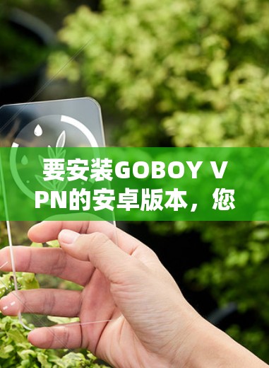 要安装GOBOY VPN的安卓版本,您可以按照以下步骤操作 要安装GOBOY VPN的安卓版本,您可以按照以下步骤操作
